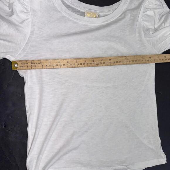 Anthropologie Nation LTD Puff Sleeve Quiet Luxury Minimalist Cotton Blouse Small - Picture 12 of 14